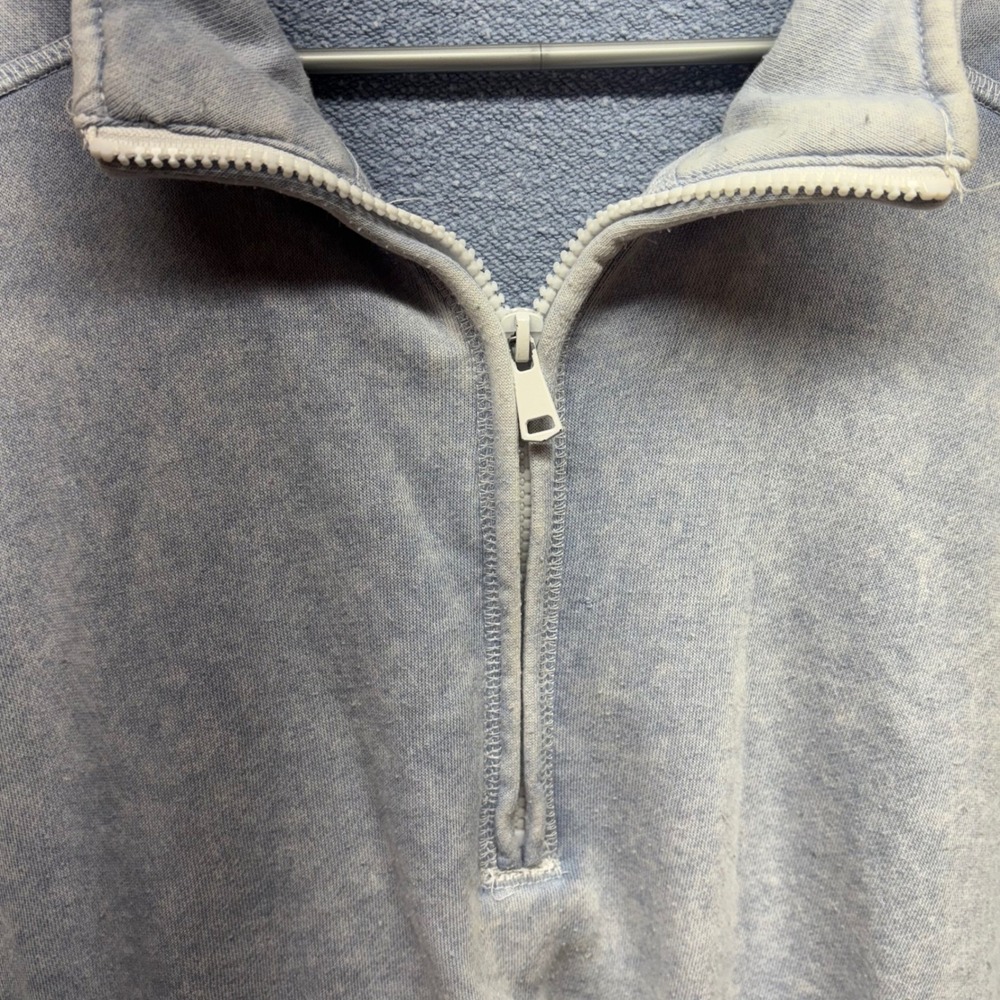 Hippie Rose Pullover Sweatshirt Women's Large Light Blue Quarter Zip Casual - Picture 5 of 7